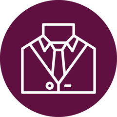 Suit and tie representing professional attire Icon