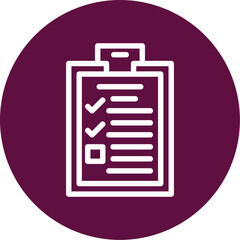Checkmark on a to-do list Icon