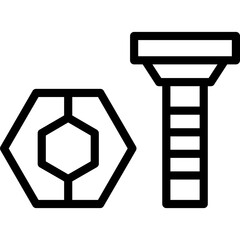 Nut and Bolt Icon