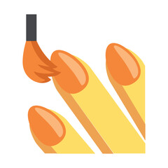 Nail polish vector icon. Isolated finger nail manicure sign design.