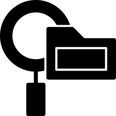 Magnifying Glass and Folder Icon
