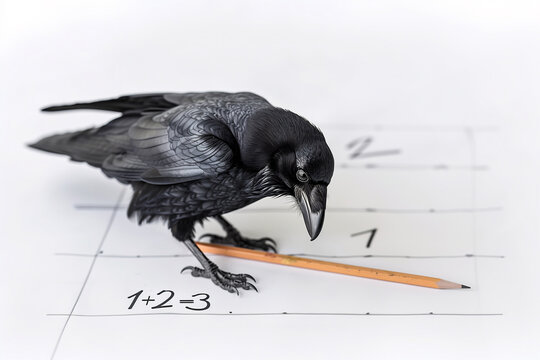 The Mathematical Raven. Generative AI image.