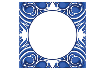 Blue Ornament Frame Border Vector Design For Decorative Element