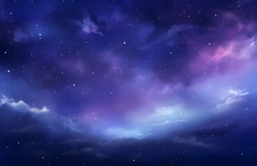 Fototapeta na wymiar deep purple and blue stars, galaxy and space wallpaper ai generative