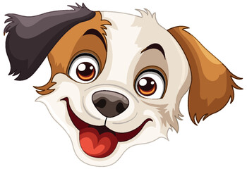 Vector illustration of a happy, playful dog