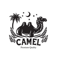 Camel logo vector art illustration