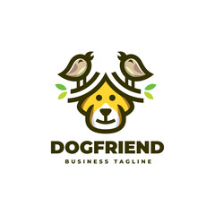 dog and bird logo design