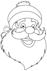 Foto op Plexiglas Kinderen Smiling cartoon character with a large beard