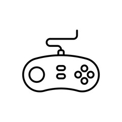 Game controller outline icons, minimalist vector illustration ,simple transparent graphic element .Isolated on white background