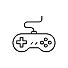 Game controller outline icons, minimalist vector illustration ,simple transparent graphic element .Isolated on white background