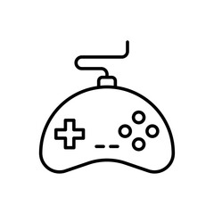 Game controller outline icons, minimalist vector illustration ,simple transparent graphic element .Isolated on white background