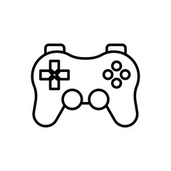 Game controller outline icons, minimalist vector illustration ,simple transparent graphic element .Isolated on white background