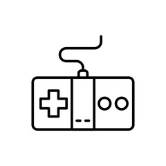 Game controller outline icons, minimalist vector illustration ,simple transparent graphic element .Isolated on white background