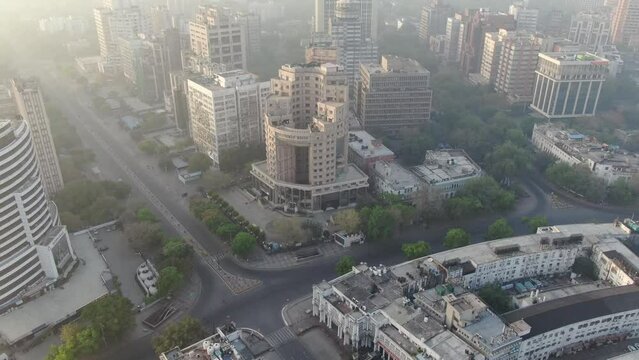 An Aerial Shot of Connaught Place in New Delhi, India
