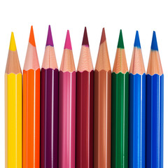 Fototapeta premium set of colored pencils, isolated on transparent background