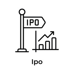 Initial public offering vector design, ipo icon in modern style