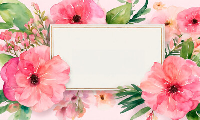 Obraz premium flowers watercolor drawing for mother's day. Selective focus.