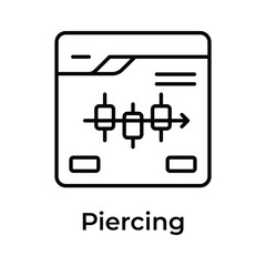 Bullish piercing line vector design, isolated on white background