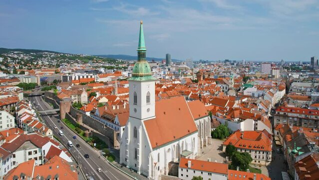 Bratislava cityscape in summer, Slovakia