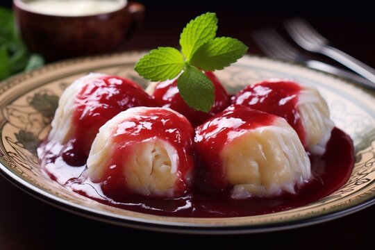 Plum dumplings