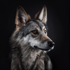 Fototapeta premium Captivating Mackenzie Wolf Portrait in a Professional Studio