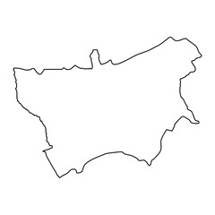 Mambere Kadei prefecture map, administrative division of Central African Republic.