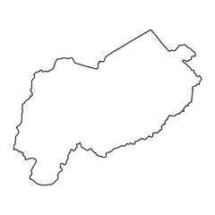 Mbomou prefecture map, administrative division of Central African Republic.