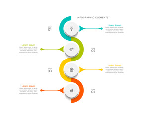 Presentation infographic business template colorful 