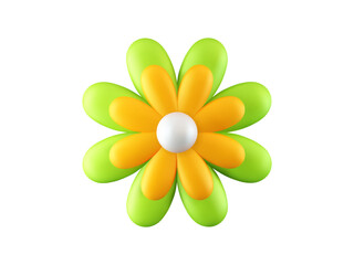 Vector flower 3d icon.