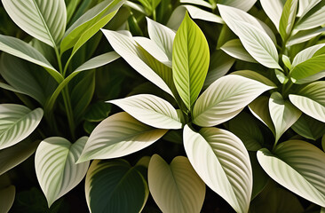  Plant leafs. Soft green colour. Botanical background