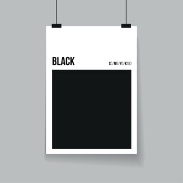 Black color template CMYK poster