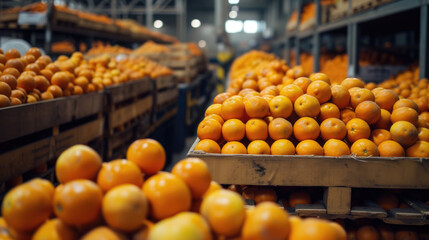 oranges in a market