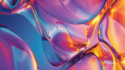 Abstract glass like colorful vibrant pattern background wallpaper