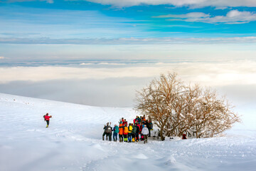 Mountaineers taking a group photo