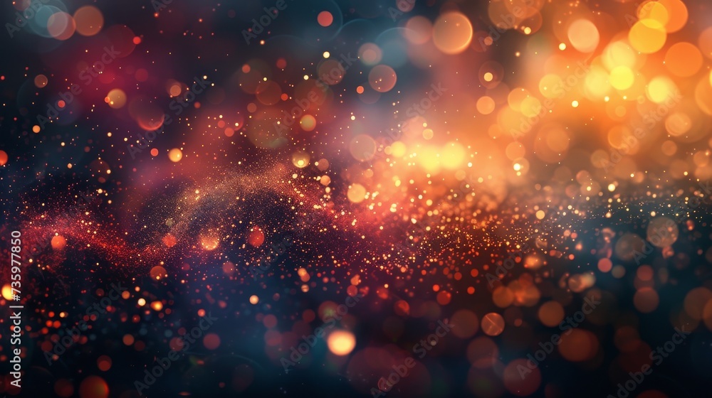 Poster particle animation in motion graphics