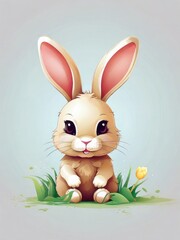 Obraz premium Bunny Bliss Symphony: Dive into Easter Joy with Our Illustration