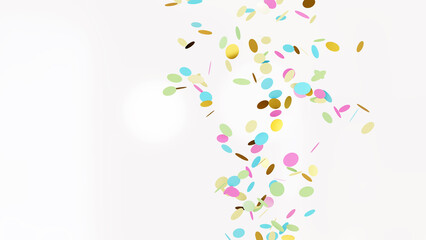 Colorful confetti explosion celebration background