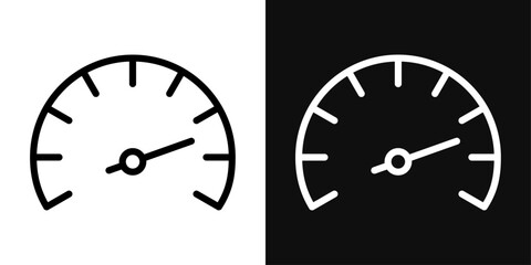 Speedometer icon set. Vector illustration