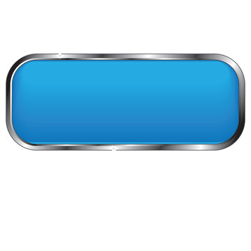 Blue oval button icon