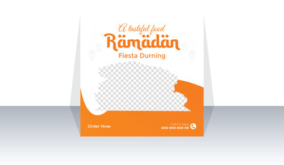 Ramadan special food sale & dates social media post design template