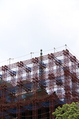 瑠璃光寺　修繕工事中　五重塔 yamaguchi  貴重　レアな