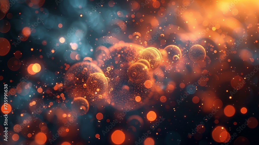 Poster particle emission in 3d rendering