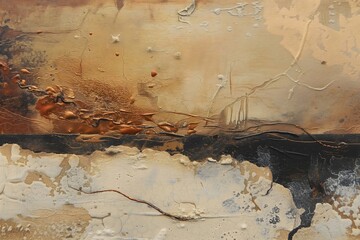 Abstract Golden and Black Texture Painting for Artistic Background