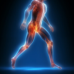 Human body and bones x-ray