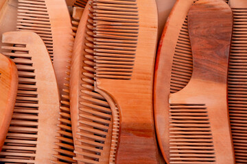 Wooden combs, wood comb, eco-friendly combs.