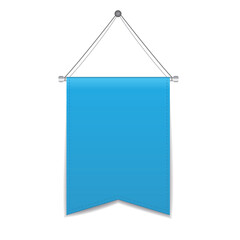 Blue pennant hanging
