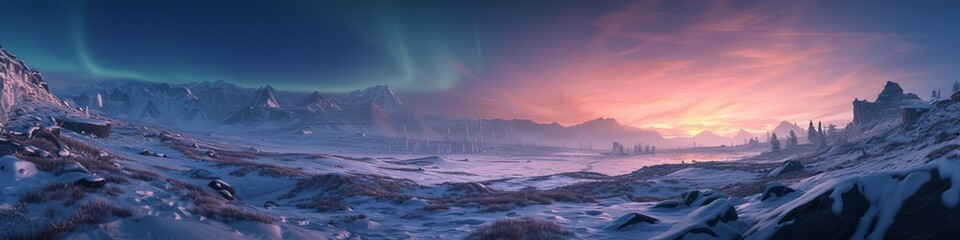 A sprawling Ice Age tundra, its vast, snow-covered plains broken only by the occasional 