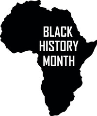 Black History Month on the African continent. Vector graphics on a white background. Illustration EPS 10