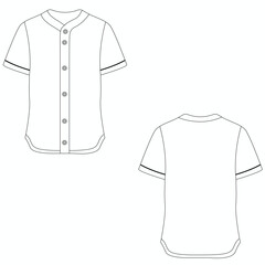 Blank baseball jersey vector illustration. T-shirt template - obrazy, fototapety, plakaty