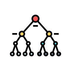 decision tree algorithm color icon vector. decision tree algorithm sign. isolated symbol illustration